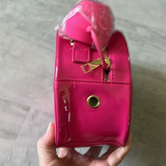 CALL ME  old-fashioned Handset phone NWT  works from your bag  pink patent/white - Picture 4 of 11